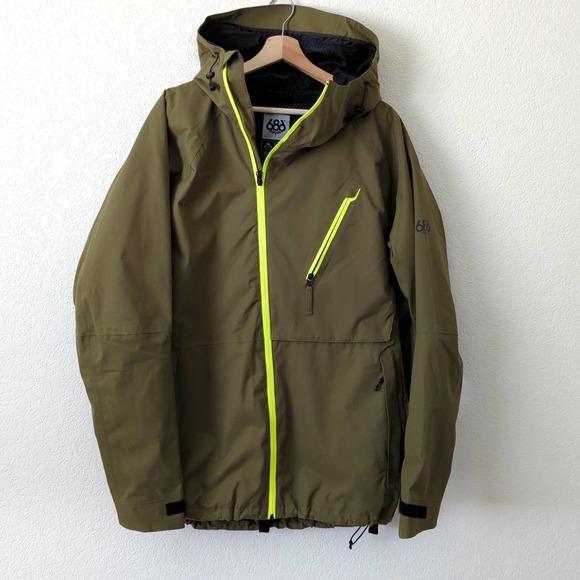 686 Other - 686 Snowboarding Men's Jacket Large Green Winter Nylon Ski GLCR Excellent $390